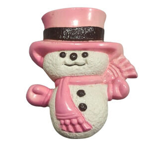 Gen X 1974 Avon Pin Pals Wee Willy Winter Snowman  Fragrance Glace' Brooch Pin